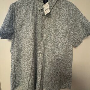 J. Crew Men's Gray Floral Button Down Shirt